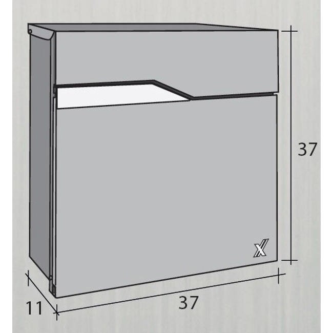 Vendita online Cassetta postale Nettuno colore ruggine 37×11×37 cm.